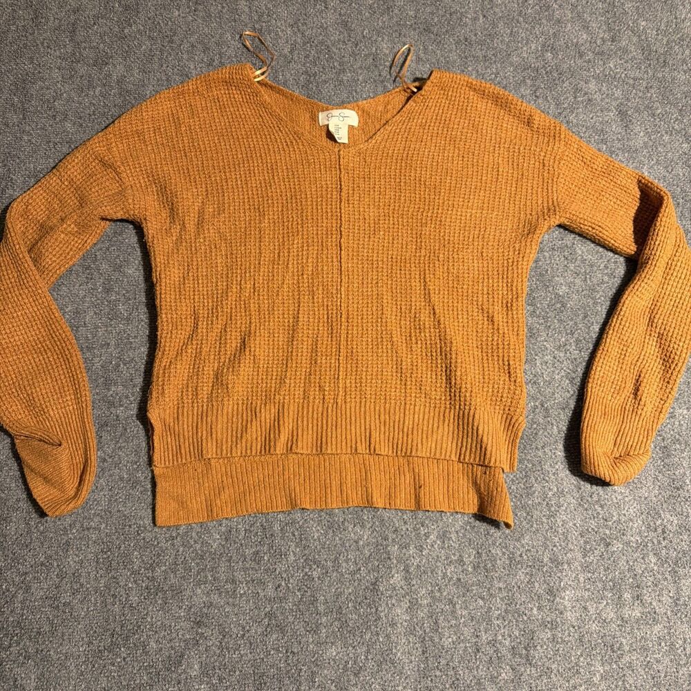 Jessica Simpson Chunky Knit  Long Sleeve Pullover Sweater Womens Medium Brown